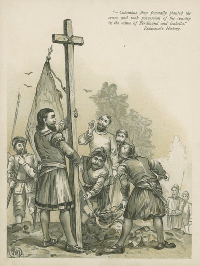 Colón reclamando el Nuevo Mundo para España de Andrew Melrose